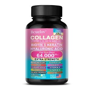 Collagen Peptides Types I, II, III, V & X, Vitamins - Skin, Nails & Joint Health, Anti-Aging