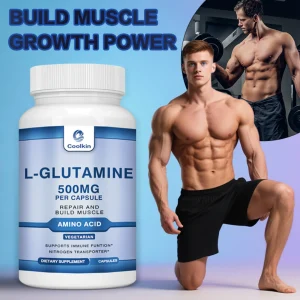 L-Glutamine 500mg - Promotes Muscle Growth and Recovery, Improves Immunity - 120 Capsules